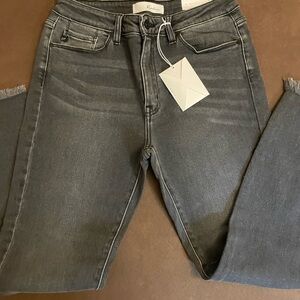 KanCan Women's Charcoal Gray High-Rise Skinny Jeans